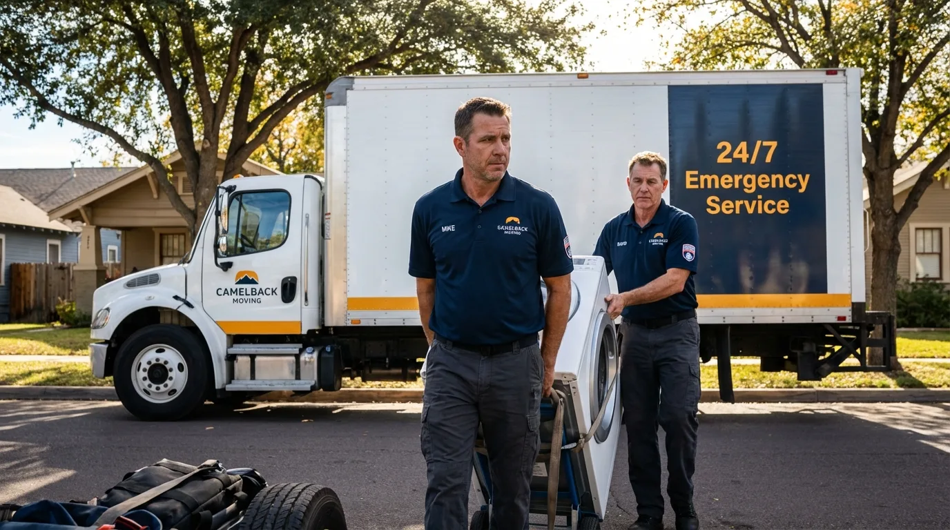 CamelBack Moving crew loading furniture in Laverne, OK